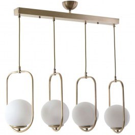 Φωτιστικό Οροφής - Ράγα Ahu 846STL2893 65x18x70cm 4xE27 40W Gold-White Opviq GOLD-WHITE
