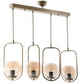 Φωτιστικό Οροφής - Ράγα Ahu 846STL2879 65x18x70cm 4xE27 40W Gold Opviq GOLD
