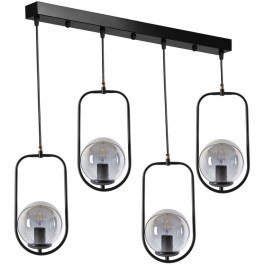 Φωτιστικό Οροφής - Ράγα Ahu 846STL2886 65x18x70cm 4xE27 40W Black Opviq BLACK