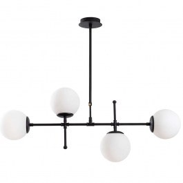 Φωτιστικό Οροφής - Ράγα Mudoni 892OPV1940 108x15x67/82cm 4xE27 40W Black Opviq BLACK