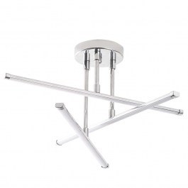 Φωτιστικό Οροφής - Πλαφονιέρα Ledflower 119FRS1544 51x51x26cm Led 18W 3000K Chrome Opviq CHROME