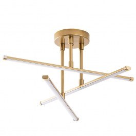 Φωτιστικό Οροφής - Πλαφονιέρα Ledflower 119FRS1542 51x51x26cm Led 18W 3000K Gold Opviq GOLD