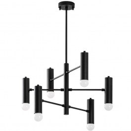 Φωτιστικό Οροφής - Πλαφονιέρα Gharib 942FLG2512 55x55x73cm 6xE27 40W Black-White Opviq BLACK-WHITE