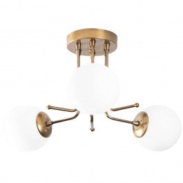 Φωτιστικό Οροφής - Πλαφονιέρα Daisy 521SHN3375 48x48x34cm 3xE27 40W Gold-White Opviq GOLD-WHITE