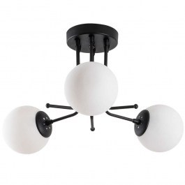 Φωτιστικό Οροφής - Πλαφονιέρα Daisy 521SHN3438 48x48x34cm 3xE27 40W Black-White Opviq BLACK-WHITE