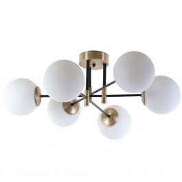 Φωτιστικό Οροφής - Πλαφονιέρα Dolunay 846STL2952 Φ65x35cm 6xE27 60W Gold-White Opviq GOLD-WHITE