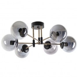 Φωτιστικό Οροφής - Πλαφονιέρα Dolunay 846STL2948 Φ65x35cm 6xE27 60W Black-Gold Opviq BLACK-GOLD