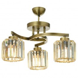 Φωτιστικό Οροφής - Πλαφονιέρα 683AVN1435 Φ58x40cm 3xE27 60W Gold Opviq GOLD