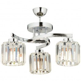 Φωτιστικό Οροφής - Πλαφονιέρα 683AVN1436 Φ58x40cm 3xE27 60W Chrome Opviq CHROME