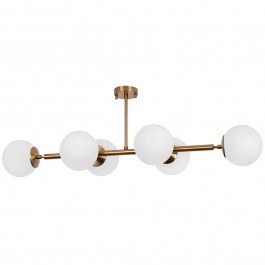 Φωτιστικό Οροφής - Πλαφονιέρα Fazli 942FLG1214 110x40x35cm 6xE14 40W Gold Opviq GOLD