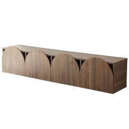 Έπιπλο Τηλεόρασης Επιτοίχιο Mesta 552NOS2429 180x35x35cm Walnut WALNUT