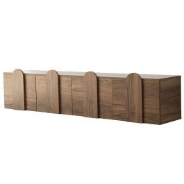 Έπιπλο Τηλεόρασης Επιτοίχιο New Line 552NOS2425 180x35x35cm Walnut WALNUT