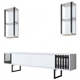 Σύνθεση Τηλεόρασης Chrome Line 618BLY1143 180x30x48cm White-Black WHITE