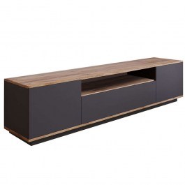 Έπιπλο Τηλεόρασης 956LCS1609 180x44,5x44,6cm Anthracite-Oak ANTHRACITE