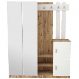 Έπιπλο Εισόδου 956LCS2807 147,2x37,5x179,7cm Oak-White OAK-WHITE