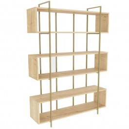 Βιβλιοθήκη Bruti 875ZNA4511 120x29,6x180cm Oak-Gold OAK