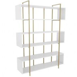 Βιβλιοθήκη Bruti 875ZNA4510 120x29,6x180cm White-Gold WHITE