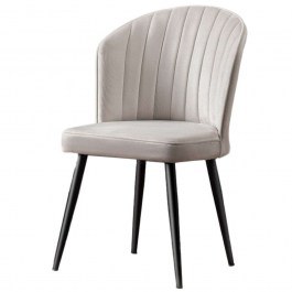 Chair Rubi (Set 4Pcs) 107BCK1103 52x42x85cm Cream-Black CREAM