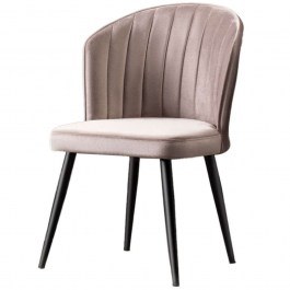 Chair Rubi (Set 4Pcs) 107BCK1102 52x42x85cm Cappuccino-Black CAPPUCCINO-BLACK