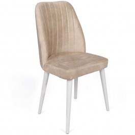 Chair Alfa (Set 4Pcs) 974NMB1570 50x49x90cm Beige-White BEIGE