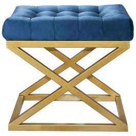 Σκαμπό Capraz Babyface 383EVN1183 50x40x42cm Gold-Blue BLUE