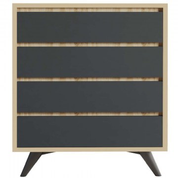 Συρταριέρα Suvera 811MDD3437 70x40x86cm Oak-Anthracite