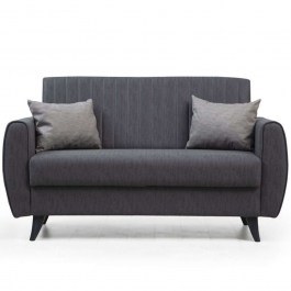 Καναπές - Κρεβάτι Διθέσιος Alkon 730MST1104 158x77x86cm Dark Grey DARK GREY