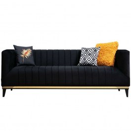 Καναπές Τριθέσιος Bellino 560ARE1344 222x89x75cm Black BLACK