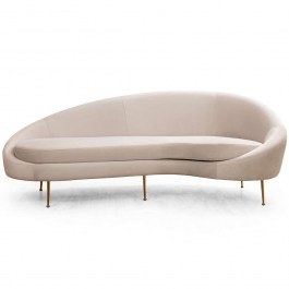 Καναπές Τριθέσιος Eses Right 560ARE1349 255x120x85cm Beige-Gold BEIGE