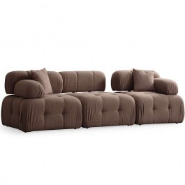 Καναπές Τριθέσιος Doblo 560ARE1906 315x105x80cm Cappucino CAPPUCCINO