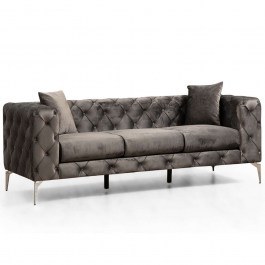 Καναπές Τριθέσιος Como 569HLN1111 237x90x70cm Anthracite ANTHRACITE