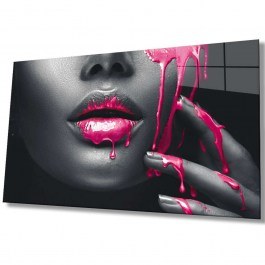 Tempered Glass Painting 221JRS1688 72x46cm Multi-Pink Wallity MULTI-PINK