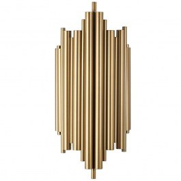 Φωτιστικό Τοίχου Reis 942FLG1876 22x11x50cm 1xE14 40W Gold Opviq GOLD