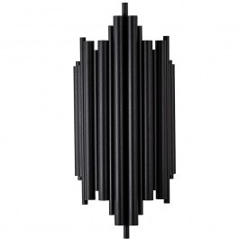 Φωτιστικό Τοίχου - Απλίκα Reis 942FLG1875 22x11x50cm 1xE14 40W Black Opviq BLACK