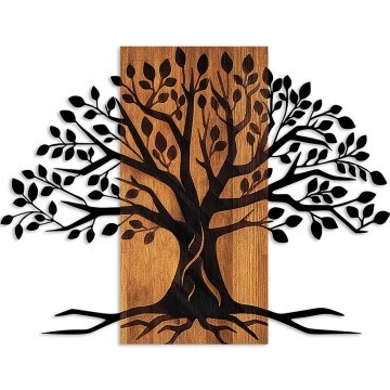 Διακοσμητικό Τοίχου Willow 899SKL2463 58x80cm Black-Walnut Wallity