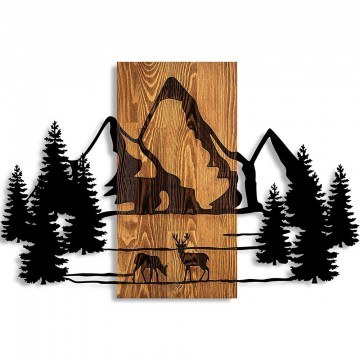 Διακοσμητικό Τοίχου Natural Habitat 899SKL2622 57x88cm Black-Walnut Wallity