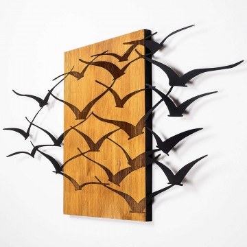 Διακοσμητικό Τοίχου 899SKL2293 140x70cm Black-Walnut Wallity