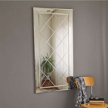 Wall Mirror 552NOS2116 65x130cm Silver Aberto Design