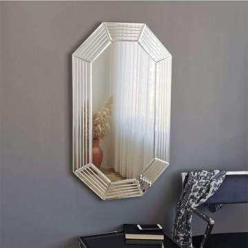 Καθρέπτης Τοίχου 552NOS2178 60x100cm Silver Aberto Design