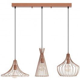 Φωτιστικό Οροφής - Ράγα Mezopotamya 525NOR1604 110x37x122cm 3xE27 40W Copper Opviq COPPER