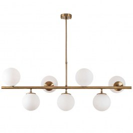 Φωτιστικό Οροφής - Ράγα Fazli 942FLG1219 113x40x46/85cm 7xE14 40W Gold Opviq GOLD
