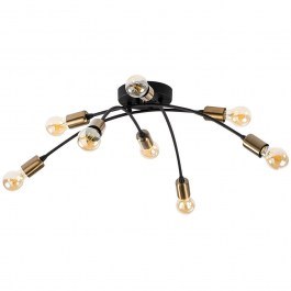 Φωτιστικό Οροφής - Πλαφονιέρα Banana 584TTM1211 79x79x25cm 8xE27 40W Black-Gold Opviq BLACK-GOLD
