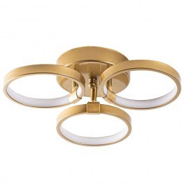 Φωτιστικό Οροφής - Πλαφονιέρα Halk 119FRS1538 37x32x9cm Led 18W 3000K Gold Opviq GOLD