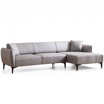 Καναπές Γωνιακός (Δεξιά Γωνία) Belissimo 560ARE1804 270x140x67cm Grey