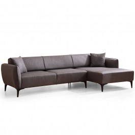 Καναπές Γωνιακός (Δεξιά Γωνία) Belissimo 560ARE1802 270x140x67cm Dark Grey DARK GREY