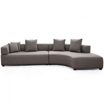 Καναπές Γωνιακός Gondol 560ARE1202 360x180x70cm Grey