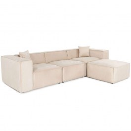 Καναπές Γωνιακός Lora 560ARE1939 303x193x65cm Cream CREAM