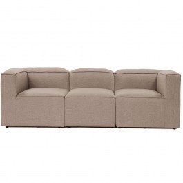 Three-Seater Sofa Fora 560ARE2158 296x66cm Brown BROWN