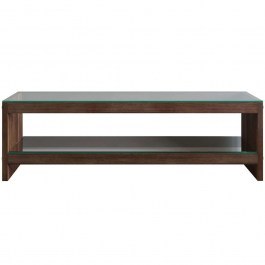 TV Furniture 552NOS1509 140x40x45cm Walnut-Clear CLEAR-WALNUT