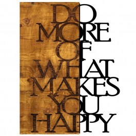 Διακοσμητικό Τοίχου Do More 899SKL1334 42x58cm Walnut-Black Wallity WALNUT-BLACK